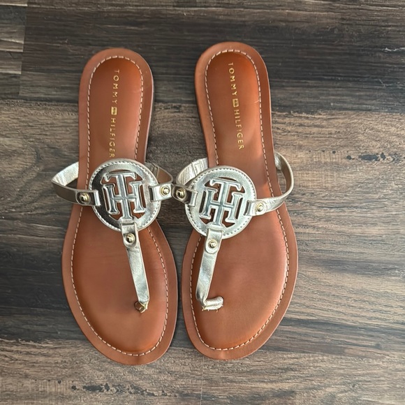 Tommy Hilfiger Shoes - Tommy Hilfiger Gold and Tan Sandals